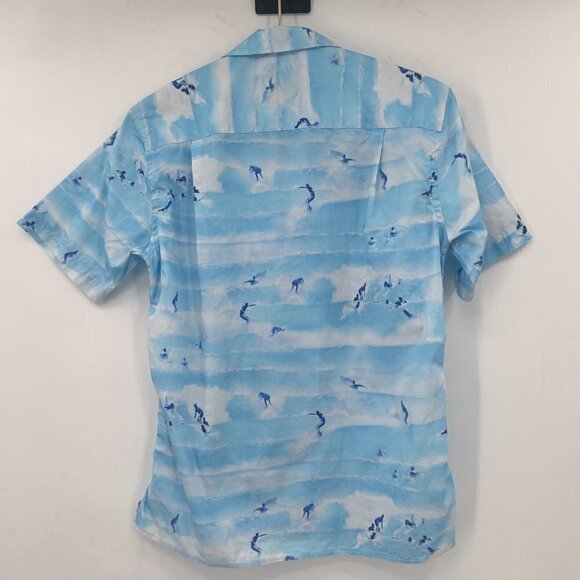 Gitman Bros Vintage Mens Surfer Waves Beach Hawaiian Shirt NWOT - Picture 2 of 8